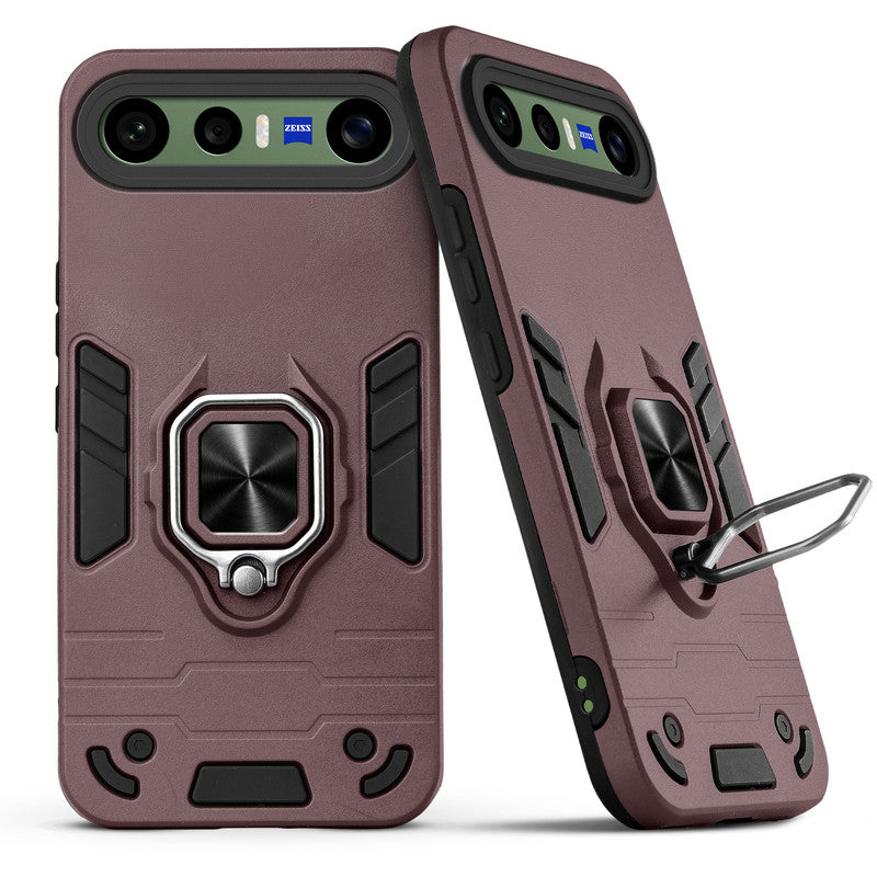 Back view of Vivo X300 FE 5G case highlighting the built-in rotating metal ring holder