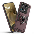 Front and back view of otorola Signature fitted with a protective case and ring grip