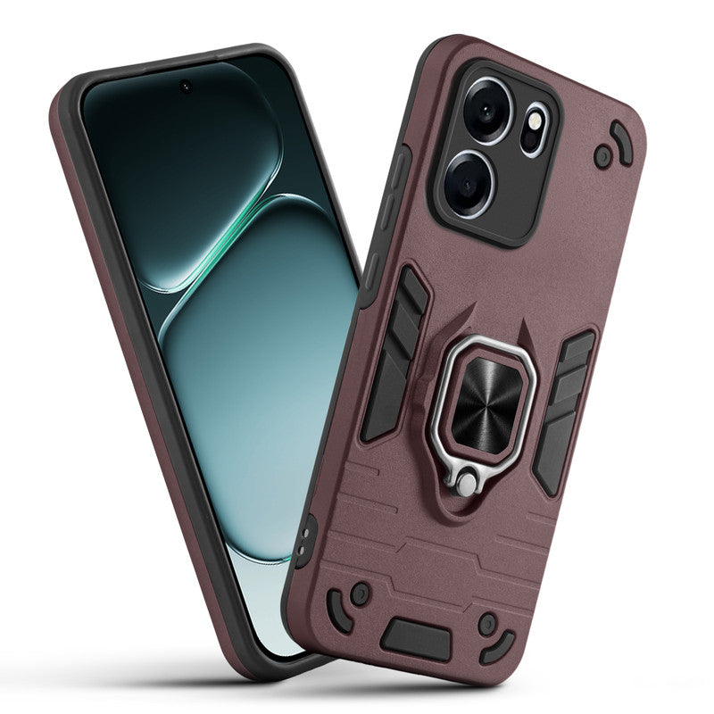 Front and back view of OnePlus Nord CE 6 5G fitted with a protective case and ring grip