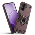 Front and back view of Oppo A6s 5G fitted with a protective case and ring grip