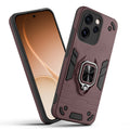 Front and back view of Oppo Reno 15 Pro Mini 5G fitted with a protective case and ring grip