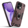 Front and back view of Oppo Reno 16 Pro 5G fitted with a protective case and ring grip