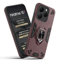 Front and back view of Realme 15T 5G fitted with a protective case and ring grip