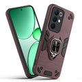 Front and back view of Realme 15x 5G fitted with a protective case and ring grip