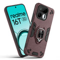 Front and back view of Realme 16T 5G fitted with a protective case and ring grip