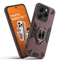 Front and back view of Realme Narzo 90 5G fitted with a protective case and ring grip