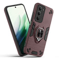 Front and back view of Redmi Note 15 5G fitted with a protective case and ring grip