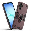 Front and back view of Samsung A17 5G fitted with a protective case and ring grip