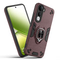 Front and back view of Vivo Y400 5G fitted with a protective case and ring grip
