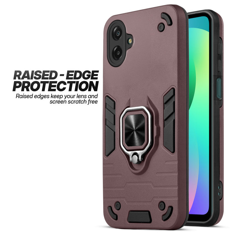 Samsung F07 case showing raised edge protection for camera and screen