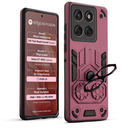 Heavy Duty Shockproof Case with Reinforced Corners for Motorola Moto Edge 60 Fusion 5G , Soft Cushioning & Camera Protection