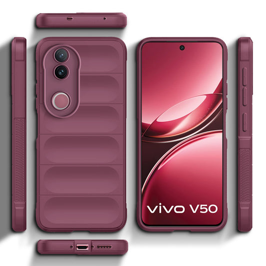 Premium Liquid Silicone Comfort Grip Case for Vivo V50 5G with Soft Touch Matte TPU