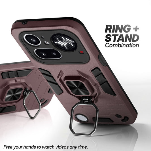 Nothing Phone 4A Pro 5G case with foldable ring stand for hands-free viewing in kickstand position