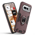 Front and back view of Nothing Phone 4A 5G fitted with a protective case and ring grip
