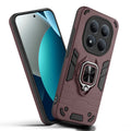 Front and back view of Redmi Note 15 Pro 5G fitted with a protective case and ring grip
