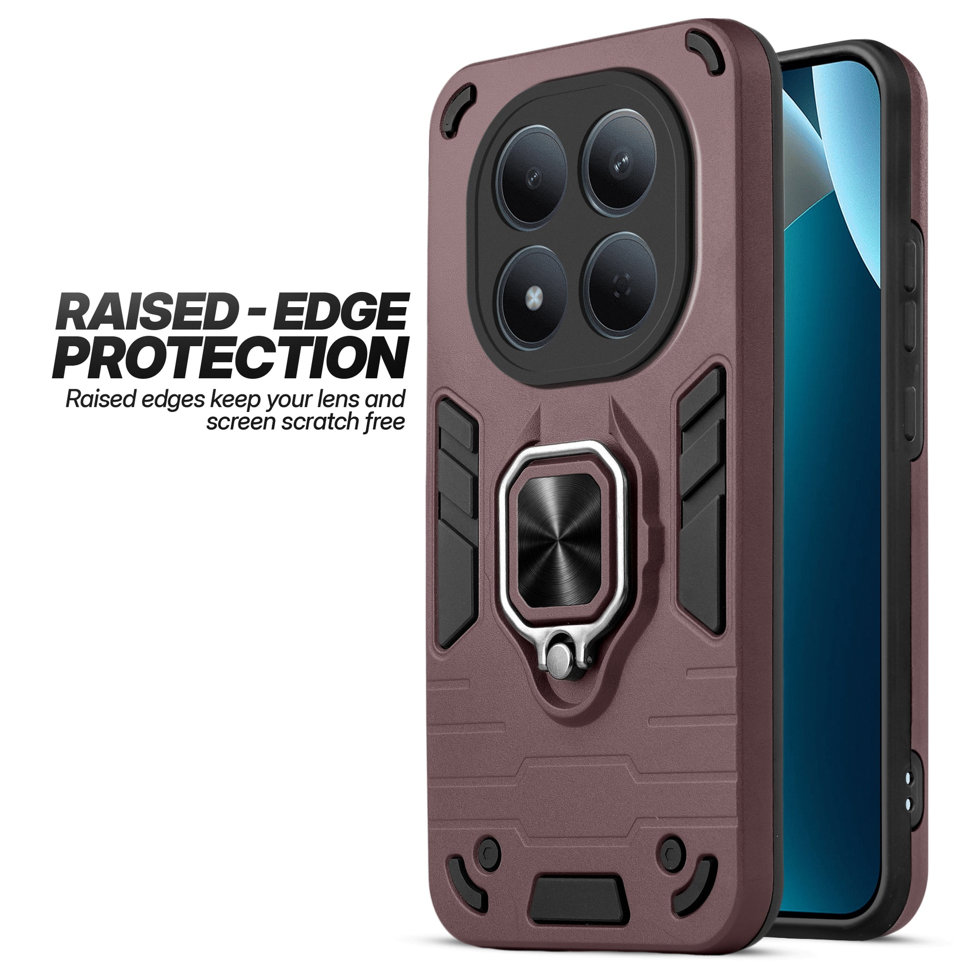 Redmi Note 15 Pro 5G case showing raised edge protection for camera and screen
