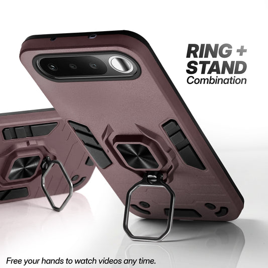 Dual Layer Shockproof Back Cover with 360° Rotatable Ring Grip & Impact Resistant Frame for Realme 16 5G
