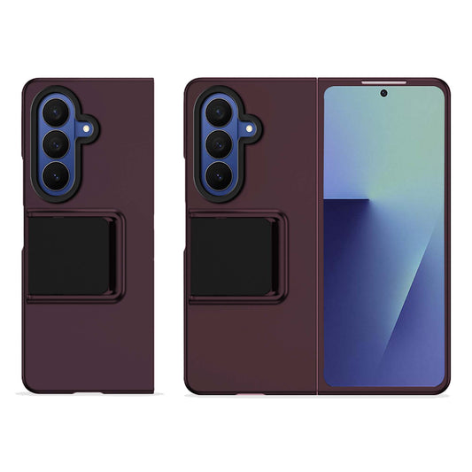 Durable Hard Silicone Phone Case For Samsung Z Fold 7 With Stylish Built-in Kickstand And Shock Absorption