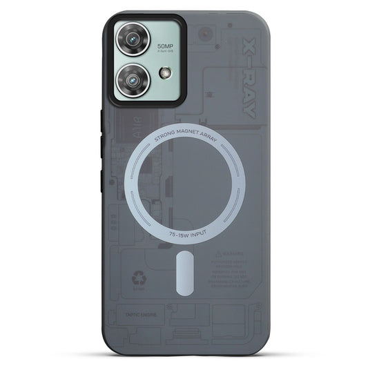 Mechanical Circuit Print Hard Back Cover For Motorola Edge 40 Neo 5G