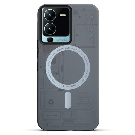 Mechanical Circuit Print Hard Back Cover For Vivo V25 Pro 5G