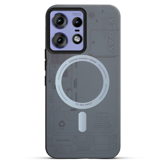 Mechanical Circuit Print Hard Back Cover For Motorola Edge 50 Pro 5G