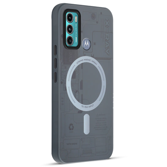 Mechanical Circuit Print Hard Back Cover For Motorola Moto G60