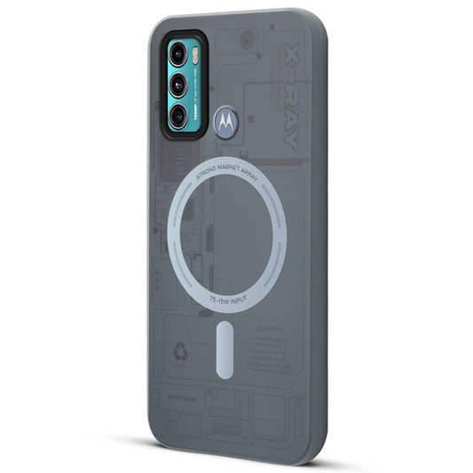 Mechanical Circuit Print Hard Back Cover For Motorola Moto G60