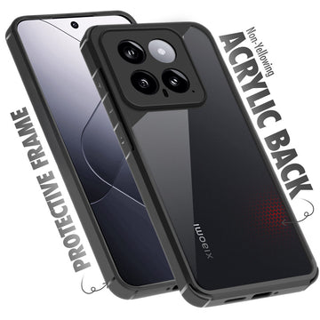Silicone Border Transparent Back Cover for Xiaomi 14 5G
