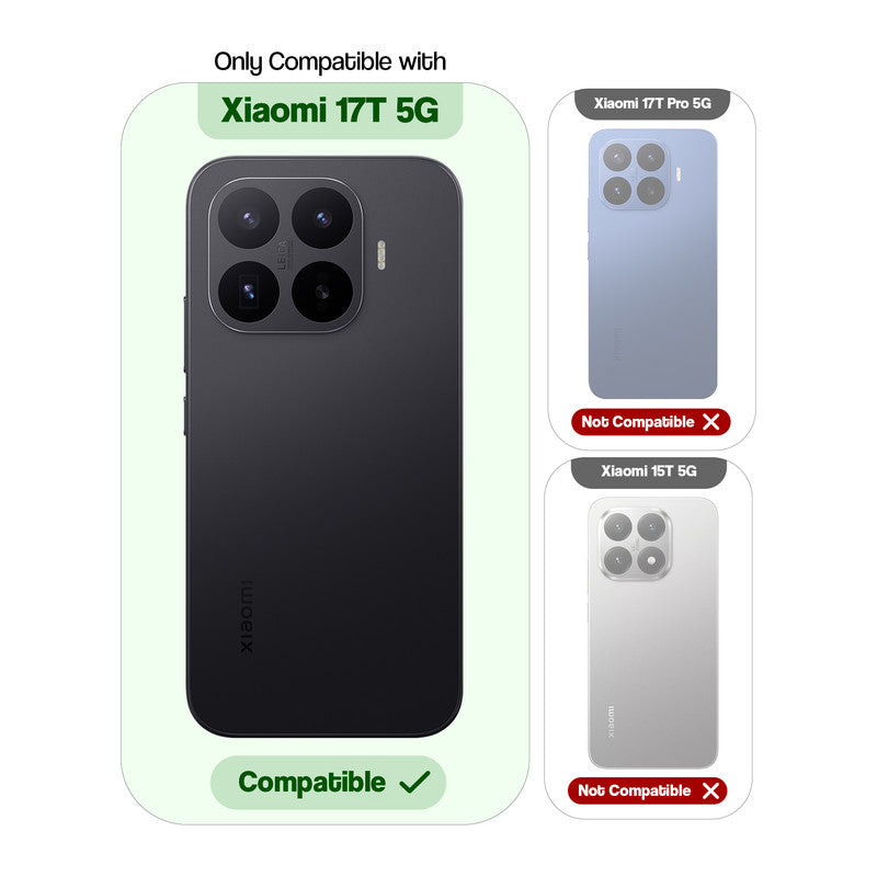 Compatibility comparison image showing Xiaomi 17T 5G supported, while other models are not compatible.
