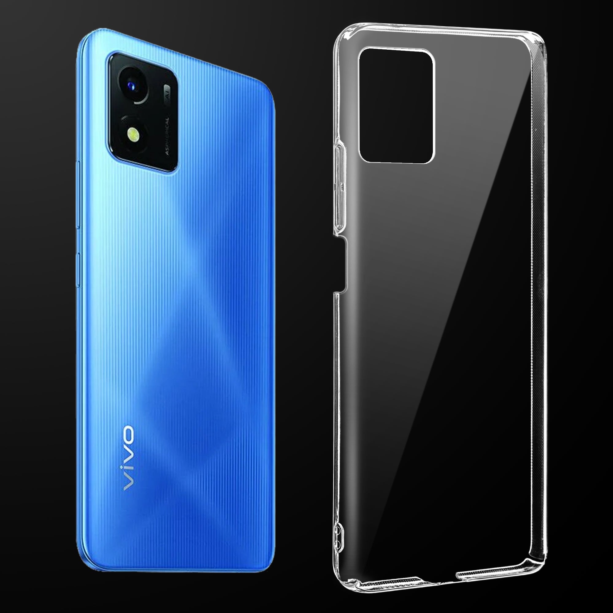 Crystal Clear Hard Back Anti-Yellowing Phone Case For Vivo Y01