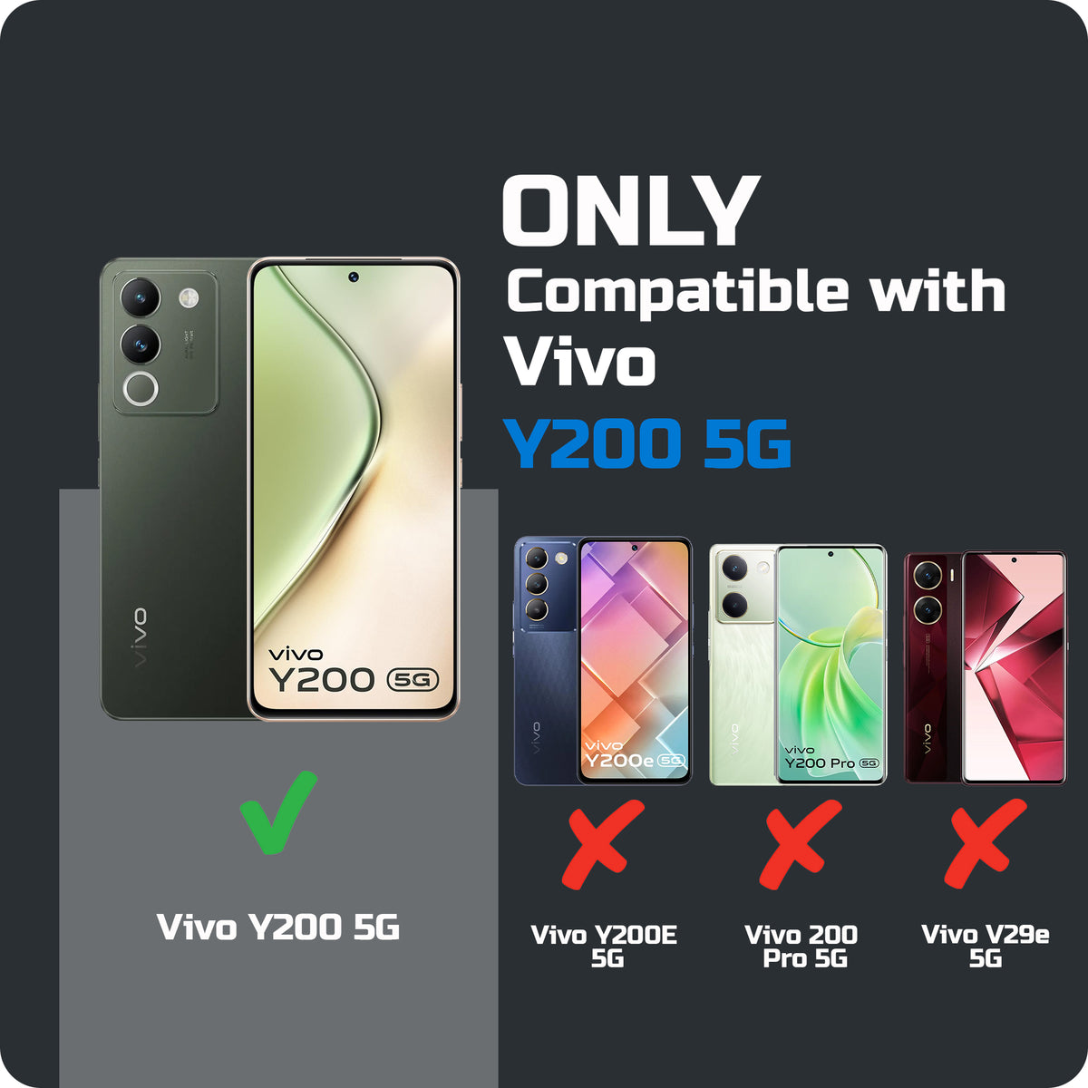 Wave Cute 3D Cartoon Back Cover Case for Vivo Y200 5G