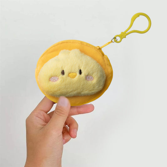 Cute 3D Multipurpose Fluffy Pouch - 3D Yellow Rabbit