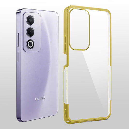 Crystal Clear Premium Case with Shiny Colorful Edges and Precise Cutouts for Oppo A3 Pro 5G