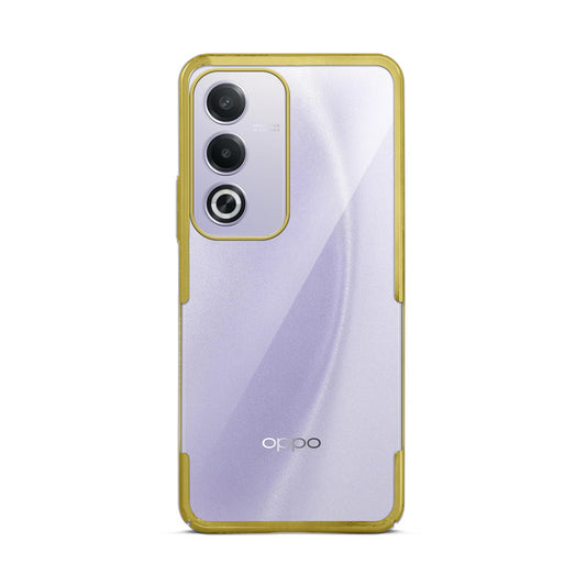 Crystal Clear Premium Case with Shiny Colorful Edges and Precise Cutouts for Oppo A3 Pro 5G
