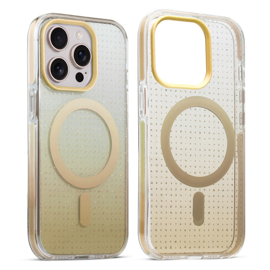 Stunning Dual Shade Starry MagSafe Hard Back Case for Apple iPhone 14 Pro Max with Colourful Raised Camera Edges