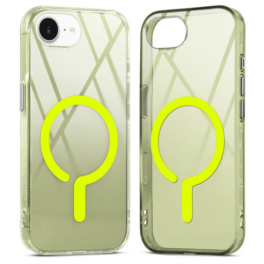 360° Air-Cushioned Protection Back Case For Apple iPhone 16e Jelly Transparent MagSafe Compatible with Metal Finish Buttons