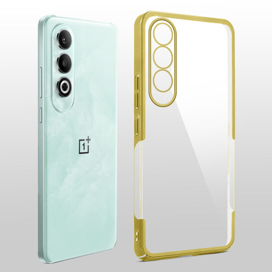 Crystal Clear Premium Case with Shiny Colorful Edges and Precise Cutouts for OnePlus Nord CE 4 5G