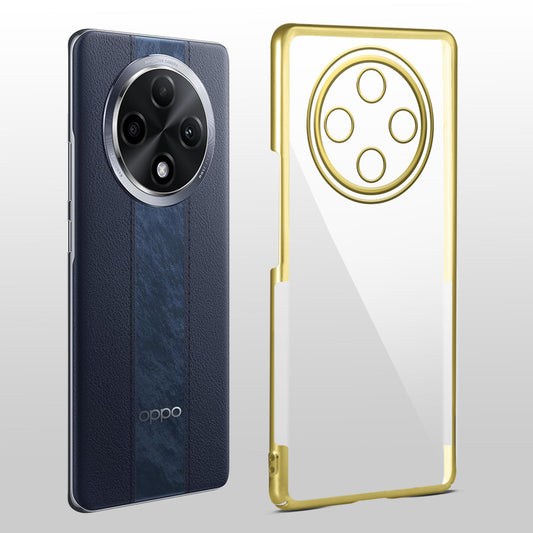 Crystal Clear Premium Case with Shiny Colorful Edges and Precise Cutouts for Oppo F27 Pro Plus 5G