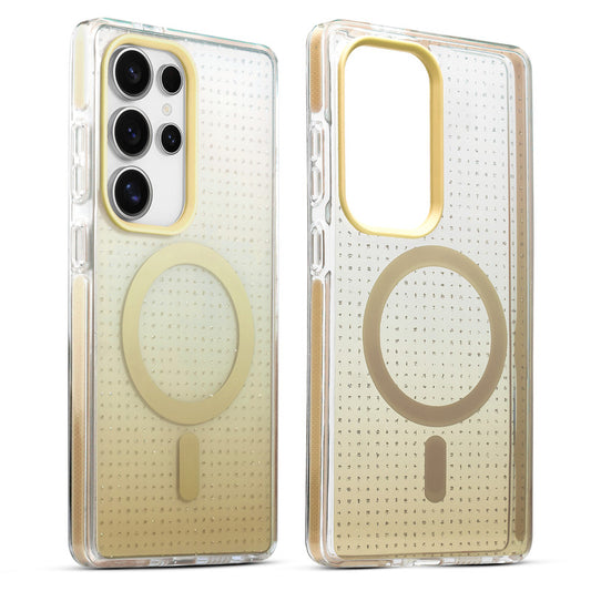 Stunning Dual Shade Starry MagSafe Hard Back Case for Samsung S23 Ultra 5G with Colourful Raised Camera Edges