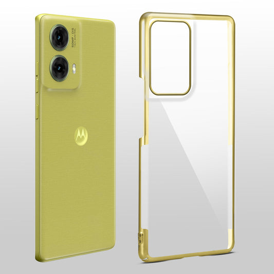 Crystal Clear Premium Case with Shiny Colorful Edges and Precise Cutouts for Motorola Moto G85 5G