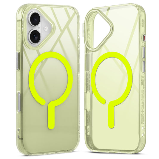 360° Air-Cushioned Protection Back Case For Apple iPhone 16 Jelly Transparent MagSafe Compatible with Metal Finish Buttons