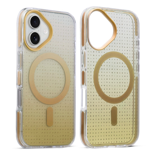 Stunning Dual Shade Starry MagSafe Hard Back Case for Apple iPhone 16 with Colourful Raised Camera Edges