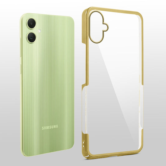 Crystal Clear Premium Case with Shiny Colorful Edges and Precise Cutouts for Samsung A06 5G