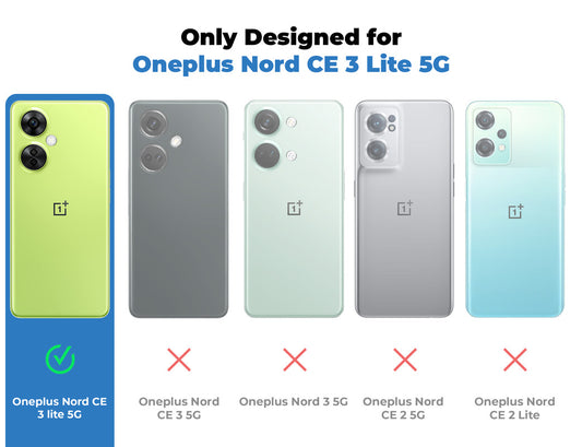 Crystal Clear Premium Case with Shiny Colorful Edges and Precise Cutouts for OnePlus Nord CE 3 Lite 5G