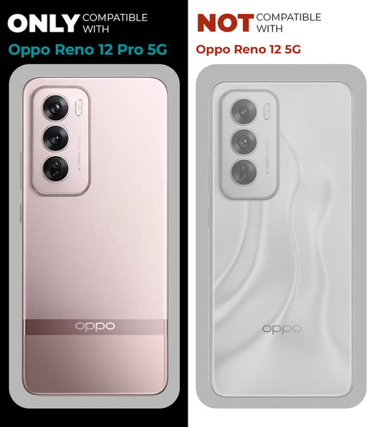 Crystal Clear Premium Case with Shiny Colorful Edges and Precise Cutouts for Oppo Reno 12 Pro 5G