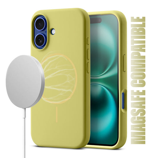 Liquid Silicon With Microfiber Lining Back Case For Apple iPhone 16 Plus (MagSafe Compatible)