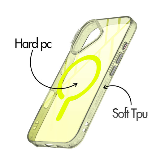 360° Air-Cushioned Protection Back Case For Apple iPhone 16 Jelly Transparent MagSafe Compatible with Metal Finish Buttons