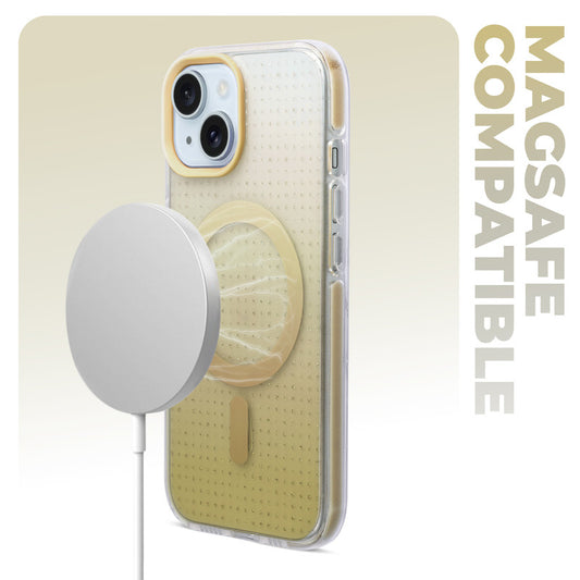 Stunning Dual Shade Starry MagSafe Hard Back Case for Apple iPhone 14 with Colourful Raised Camera Edges