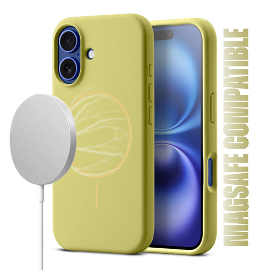 Liquid Silicon With Microfiber Lining Back Case For Apple iPhone 16 (MagSafe Compatible)