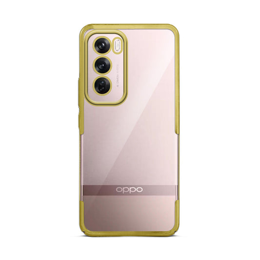 Crystal Clear Premium Case with Shiny Colorful Edges and Precise Cutouts for Oppo Reno 12 Pro 5G